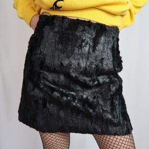 Faux fur skirt